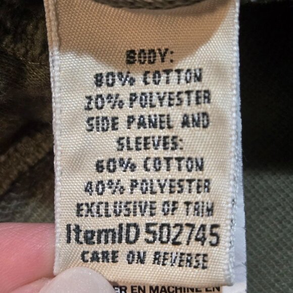 LL Bean Sweater Womens Size Medium Green Quilted 1/4 Zip Quarter Zip Sweatshirt - Picture 6 of 7